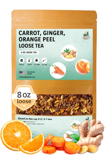 Carrot Ginger Orange Peel - Size 4, 6 and 8 ounces - TeaDreamTea