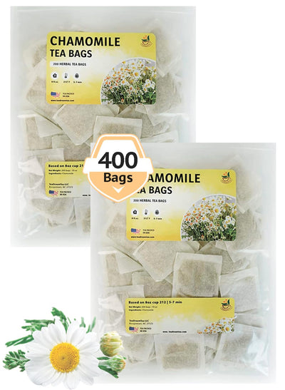 Chamomile Tea Bags – Caffeine-Free Sleep & Relaxation Brew