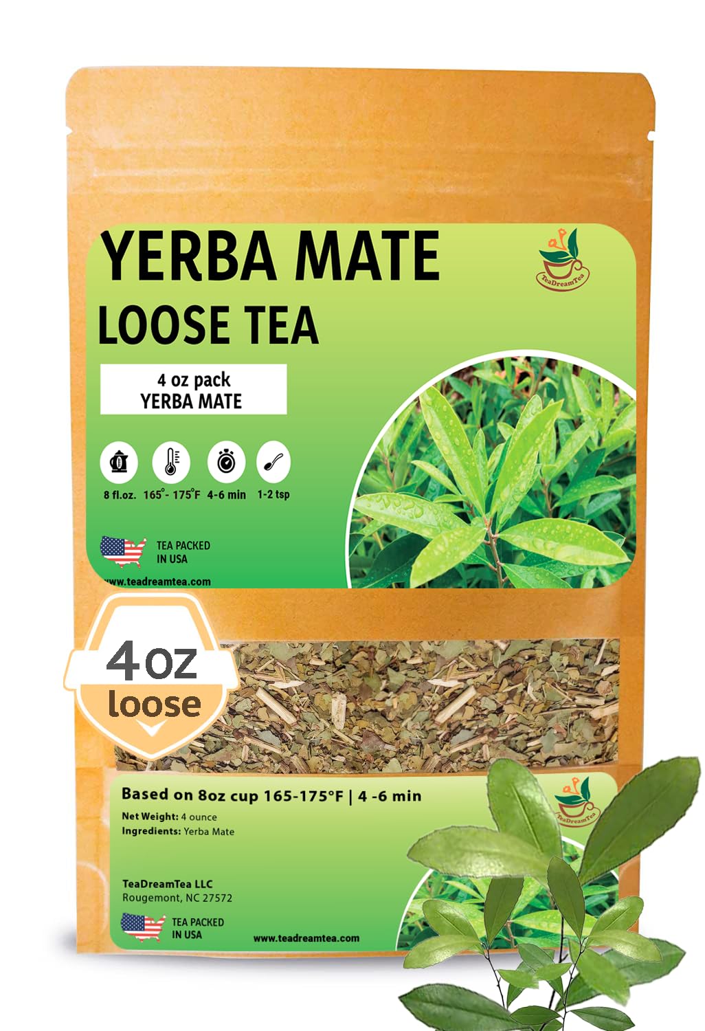 Yerba Mate Loose Leaf Tea - Energy & Focus Brew