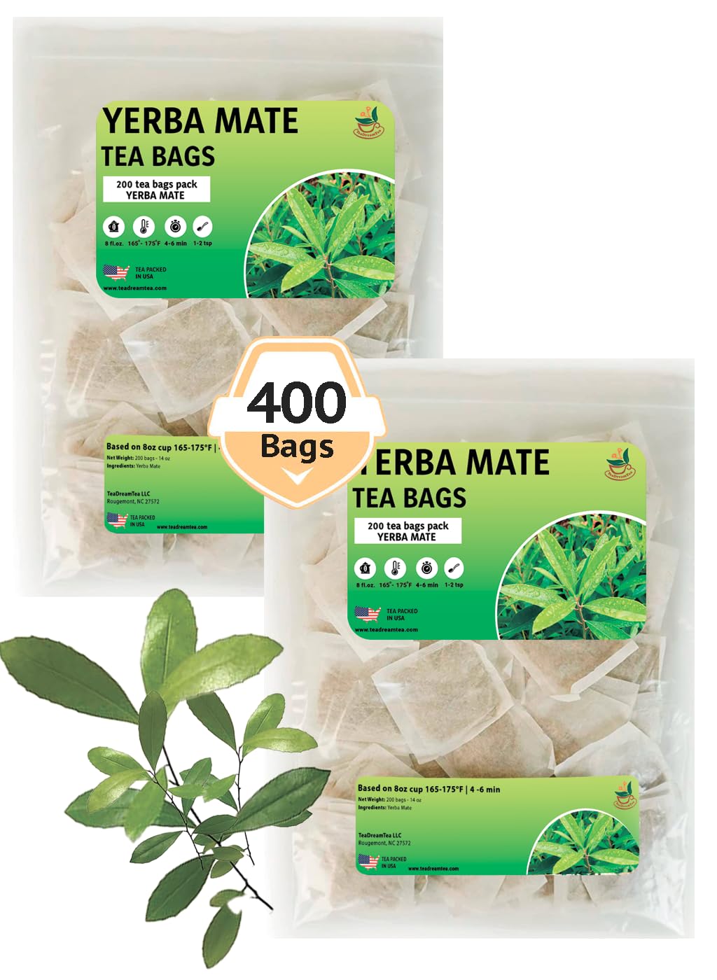 Yerba Mate Tea Bags - Energy & Focus Brew