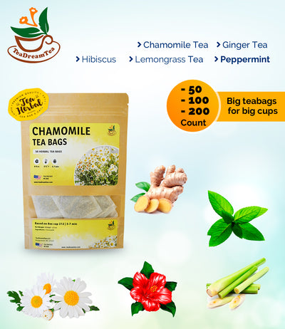 Chamomile Tea Bags - Size 50, 100 and 200 bags - TeaDream Tea